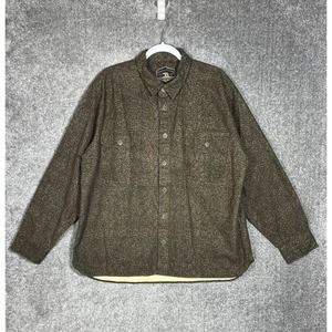 Freedom Foundry Long Sleeve Button Up Shirt Mens Size XXL Brown POCKETS‎